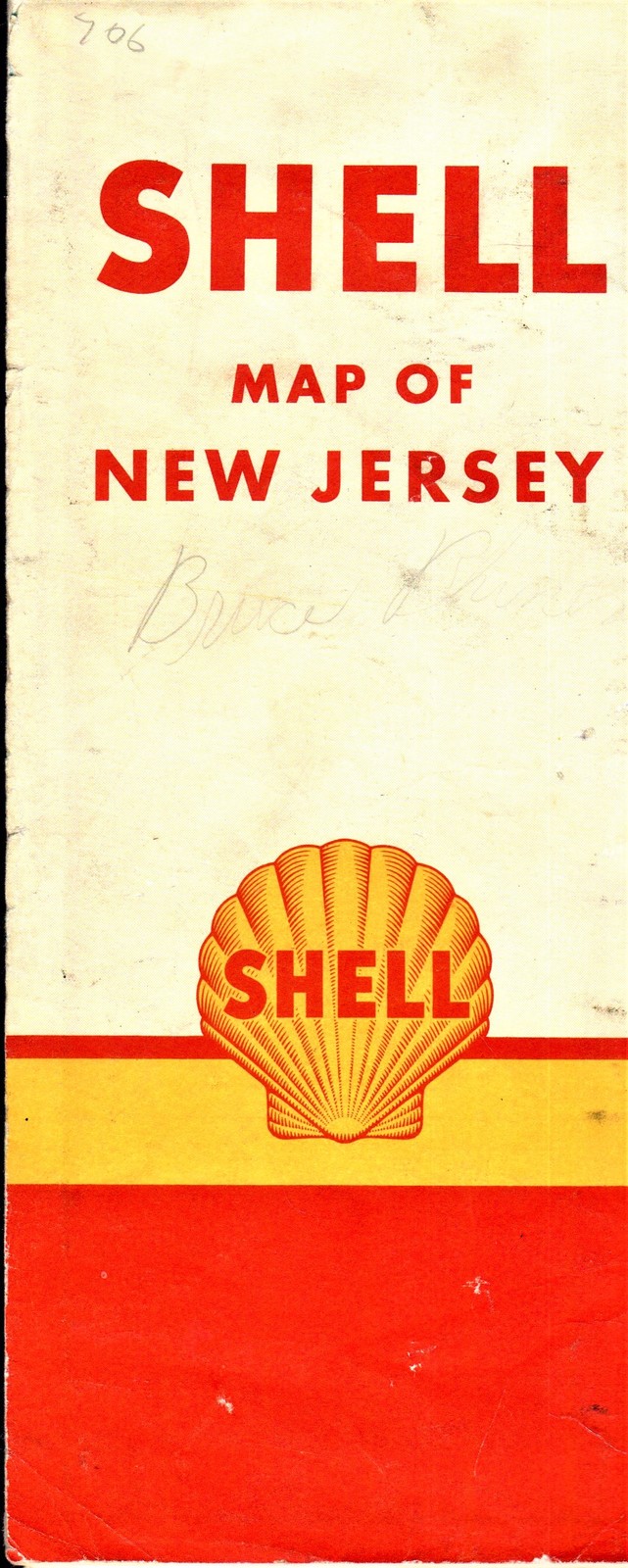 Primary image for Vintage Shell Map of New Jersey