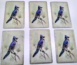 6 Blue Jay Playing Cards for Crafting, Re-purpose, Up-cycle, Vintage Supplies - £1.76 GBP
