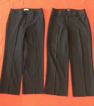 Lot of 2 Womens Dress Black Pants Ann Taylor &amp; Coldwater Creek Sz 8 28.5&quot; inseam - £11.85 GBP