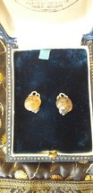 Antique Vintage 1980 Small Scottish Agate  Sterling Silver Earrings Clip... - £30.41 GBP