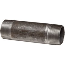 Anvil 8700143301, Steel Pipe Fitting, Nipple, 1-1/2&quot; NPT Male x 2&quot; Length, Black - $18.77