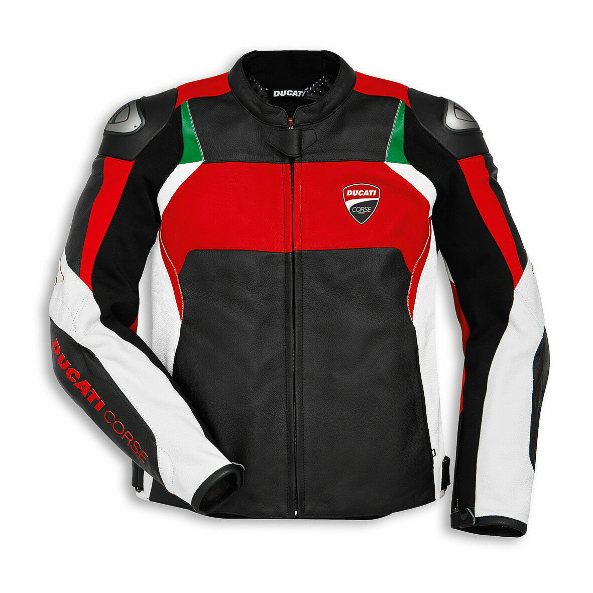 Primary image for Ducati Corse C3 Leather Motorcycle Motorbike Jacket Tricolor Tricolour NEW