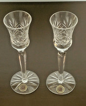 Crystal Clear Handcut 24% Lead Crystal Candle Holders Made In Poland (NEW) - £23.69 GBP