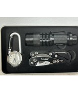 Stauer Survival Box 3-Piece Flashlight Multi Tool Watch in Tin / Outdoors - $29.65