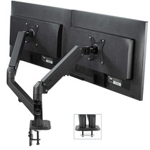 VIVO Articulating Dual 17 to 27 inch Pneumatic Spring Arm Clamp-on Desk Mount St - £73.53 GBP