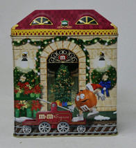 M&amp;Ms Christmas Train Depot Metal Tin 2001 Limited Edition - $4.99