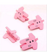 50pcs Baby Dressing Wooden Clips,Mini Pink Paper Clips,baby shower decor... - $3.50