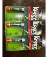 3pk Krazy Glue Instant strong Super Glue crazy fast Tube All Purpose 0.0... - £7.10 GBP