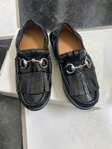 NIB 100% AUTH Gucci Toddler Boys Black Patent Leather Horsebit Loafer Shoes $365 - £142.63 GBP