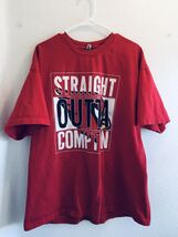 Straight Outta Compton Shirt N.W.A. Hip Hop Rap Vtg Sz 2XL Cardinals Red... - $17.05
