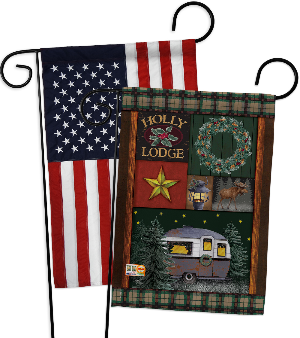 Primary image for Holly Lodge - Impressions Decorative USA - Applique Garden Flags Pack - GP114143