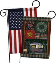 Holly Lodge - Impressions Decorative USA - Applique Garden Flags Pack - ... - £24.69 GBP