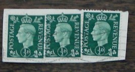 Nice Vintage Used Set of 3 Postage Revenue ½ D  Stamps, GOOD CONDITION - £3.16 GBP