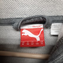 PUMA Hoodie Women Medium Gray Cross Snap Zip Pocket Sports Sweater - £13.11 GBP
