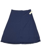 Tash+Sophie Skirt Womens XL Navy Blue Mesh Lined Pencil Midi Pull On Neu... - $41.27 CAD