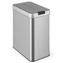 13.2 Gal Slim Kitchen Trash Can with Wing Lids and Stainless Steel Frame - Color - $154.99