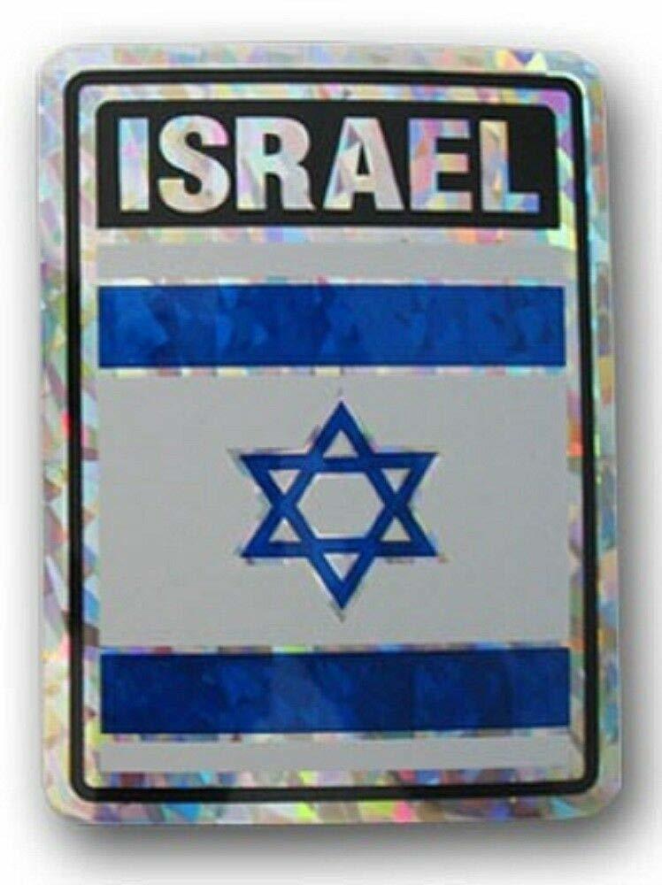Israel Country Flag Reflective Decal Bumper Sticker - $2.88