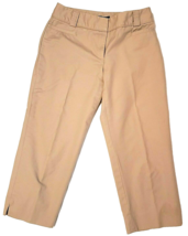 Apt 9 Womens Cropped Pants Slacks  Size 6  Maxwell  Beige Cotton Blend E... - $185.34 MXN