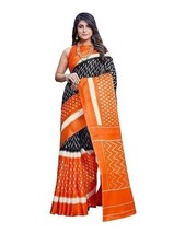 Women&#39;s Exquisite Printed Art Silk Saree Set with Blouse - Elevate Your ... - £1.59 GBP