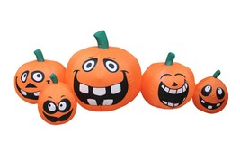 5 Foot Long Halloween Inflatable Funny Cute Face Pumpkins Patch Yard Dec... - £47.10 GBP
