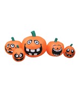 5 Foot Long Halloween Inflatable Funny Cute Face Pumpkins Patch Yard Dec... - $59.00