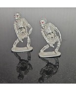 Ral Partha Pewter Skeleton Warrior Lot 2 Jewel Eyed Undead Vintage DnD F... - $17.28