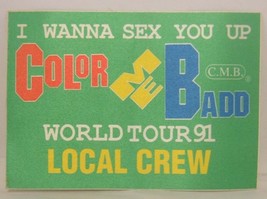 Color Me Badd - Vintage Original Tour Concert Cloth Backstage Pass - £7.86 GBP