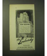 1948 The Lombardy Ad - Now Renting - £14.55 GBP
