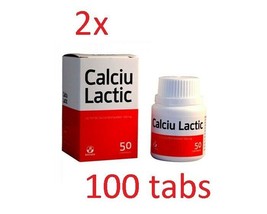 2 x LACTIC Calcium 100 (2 x 50/b) Tabs Biofarm - £26.30 GBP