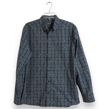 Orvis Shirt Mens Medium Green Button Up Long Sleeve Plaid Dog Active Fit Adult - £11.86 GBP