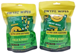 Lot 2  SWYPE WIPES  Eucalyptus Face &amp; Body Cleansing Wipe 30WIPES A PACK  - $23.64