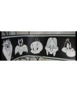 1 RARE VINTAGE HTF LOONEY TUNES WALLPAPER BORDER TWEETY TAZ BUGS SYLVESTER - $13.88 CAD