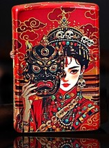 Beautiful Rare Multisided Painted Silver Clad Zakiram Zippo - $2,195.45 MXN