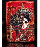 Beautiful Rare Multisided Painted Silver Clad Zakiram Zippo - €102,78 EUR