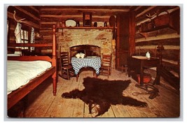 Jack Kelso Cabin Interior Bearskin Rug New Salem Illinois UNP Chrome Postcard Z3 - £3.06 GBP