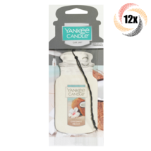 12x Packs Yankee Candle Jar Car Hanging Air Freshener | Coconut Beach Scent - £30.84 GBP