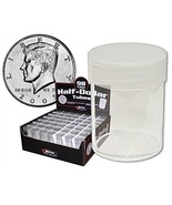 (98) BCW Brand Round Clear Plastic (Half Dollars) Size Coin Storage Tube... - $64.84 CAD