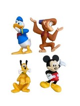 Walt Disney Plastic 3 in  Figurines Lot of 4 Donald Duck Pluto Cake Toppers - £6.96 GBP