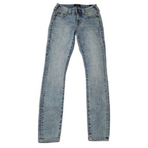 True Religion Jeans Womens Size 24 Blue Halle Mid Rise Super Skinny Deni... - $32.07