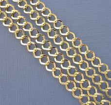 3ft Ft Gold Plated Findings Curb Link Chain  6x8 mm Findings Jewelry making  DIY - £1.81 GBP