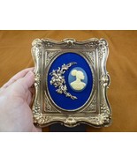 CFA20-7) FRAMED CAMEO African American Woman Victorian brass desk shelf ... - $80.53 CAD