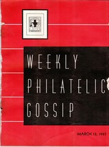 Weekly Philatelic Gossip March 13, 1937 Stamp Collecting Magazine - £3.96 GBP