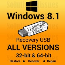 Windows 8.1 Professional 64 Bit Recovery Reinstall Boot Restore USB Stick - £17.55 GBP