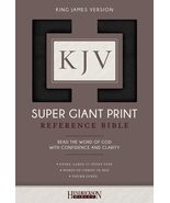 KJV Super Giant Print Reference Bible (Imitation Leather, Black, Indexed... - £22.79 GBP