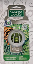 Yankee Candle Balsam &amp; Cedar Smart Scent Vent Clip Air Freshener / NEW - £5.23 GBP