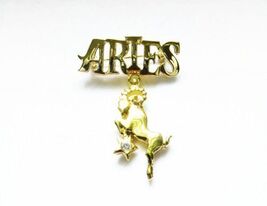 Danecraft Gold - Plated AriesZodiac Pin Brooch - $12.66