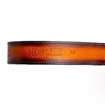 Marco Di Milano Caiman & Calfskin Western Belt Signature Texas Aged Brown image 3