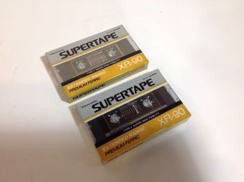 SUPERTAPE XR 90 REALISTIC SEALED BLANK AUDIO CASSETTE TAPE BY RADIO SHACK 2 - $11.29