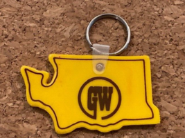 Vintage Great Western Savings Bank (now closed) WA Shaped Keychain Colle... - $9.41