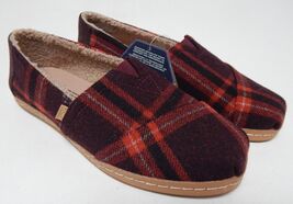 TOMS Alpargata Leather Wrap Sz 7 M EU 37.5 Women&#39;s Loafers Barn Red Eart... - $35.14 CAD